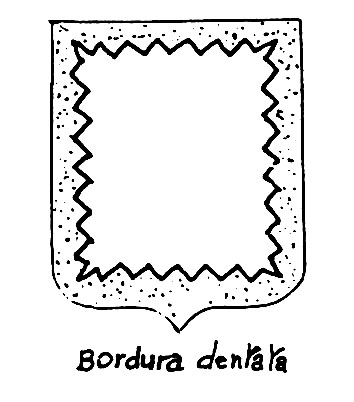 Image of the heraldic term: Bordura dentata